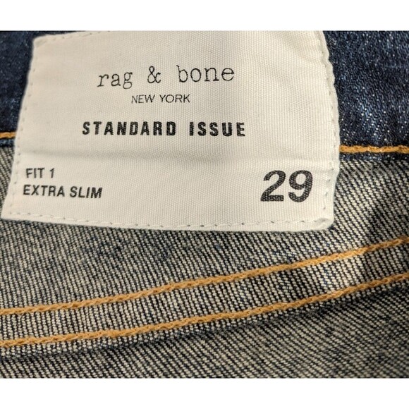 Rag & Bone Men Jean Standard Issue Fit 1 Extra Slim Distressed Button Fly 29x33 - Picture 12 of 12